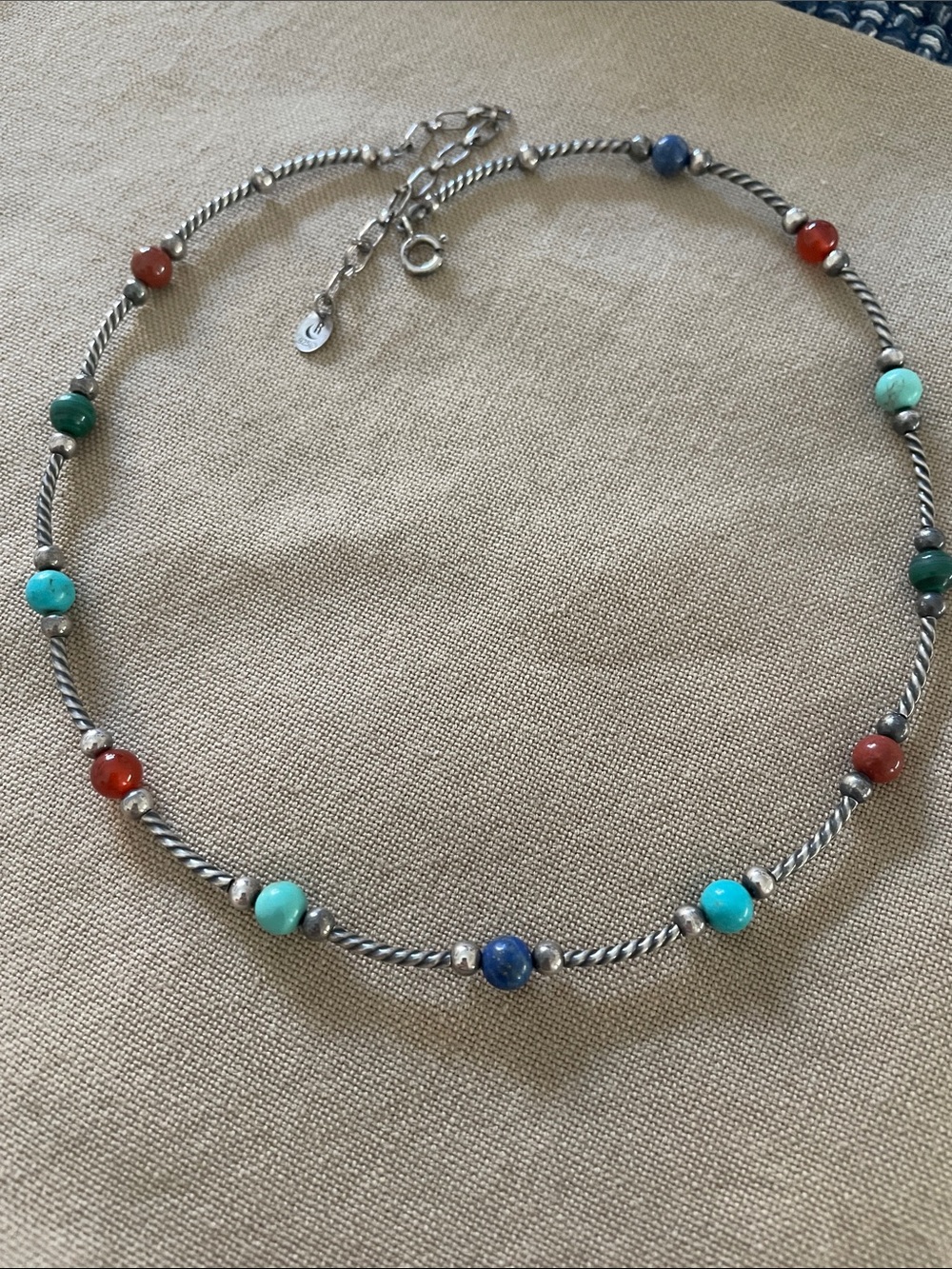 Carolyn Pollack sterling and multi-gemstone necklace